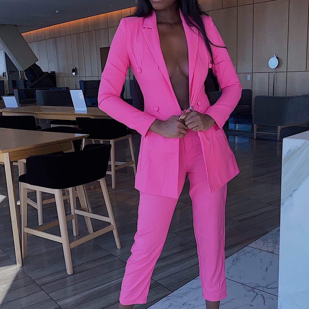 Matching pink suit set